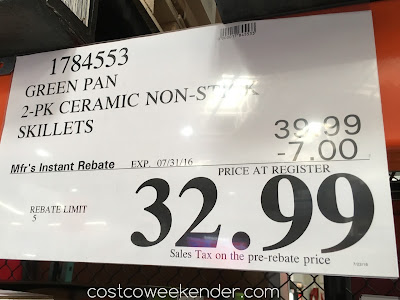 Deal for the Green Pan Healthy Ceramic Non-Stick Skillets at Costco