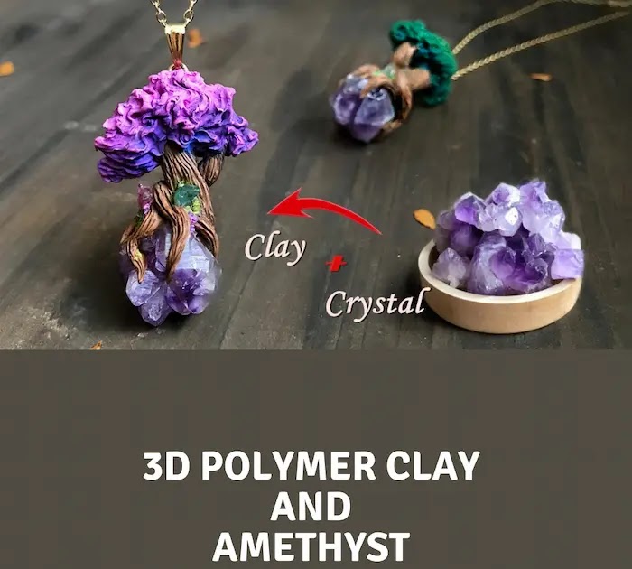 3D Polymer Clay and Raw Gemstone Tree of Life Pendant Tutorial / The Beading Gem