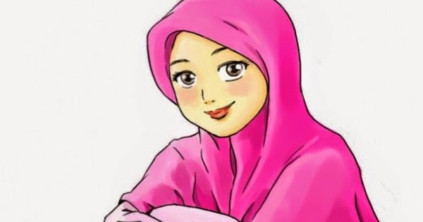 Gambar Kartun Wanita Muslimah Berjilbab Cantik dan Anggun 