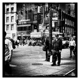 Man walking in New York City