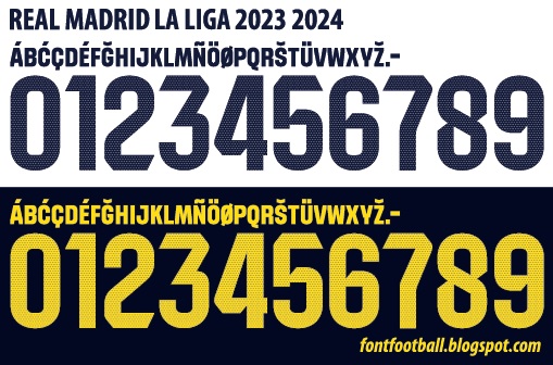 FONT FOOTBALL: Font Vector Real Madrid La Liga 2023 2024 kit