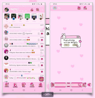 Pink Cute Theme For YOWhatsApp & KM WhatsApp By Agatha