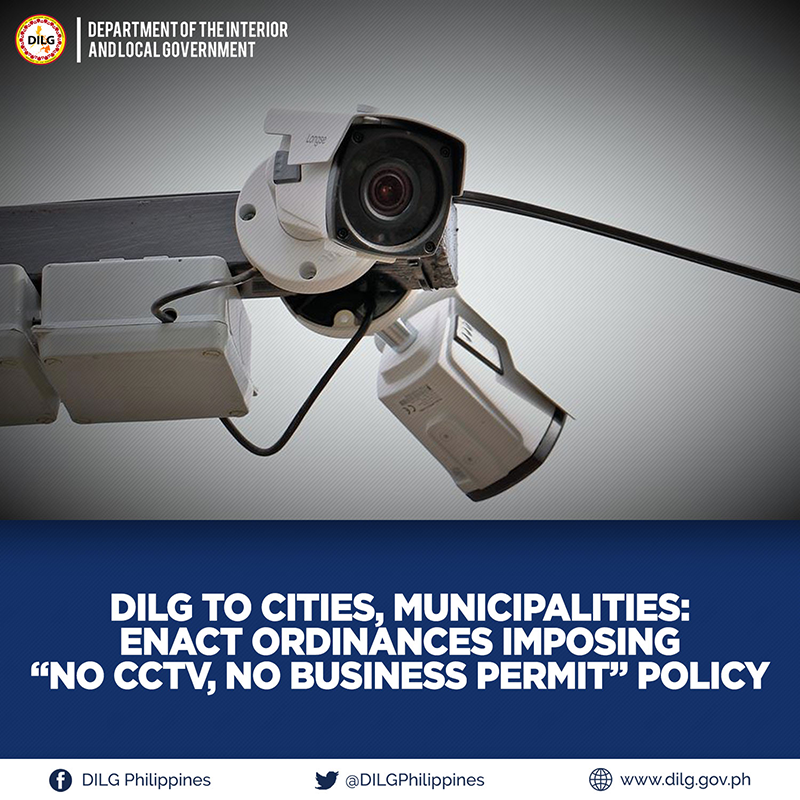 DILG urges LGUs to impose a "no CCTV, no business permit" policy