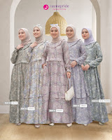 Koleksi Gamis Rauna Terbaru RGD 53 Baju Dress Muslimah Motif Cantik Anggun Elegan Outfit OOTD Kondangan Kekinian Stylish