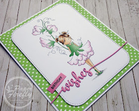 Handmade pretty floral birthday card using Tiny Townie Garden Girl Sweet Pea