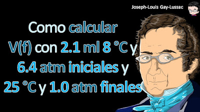 Una pequeña burbuja se eleva desde el fondo de un lago, donde latemperatura y la presión son 8 °C y 6.4 atm, hasta la superficie del agua,donde la temperatura es 25 °C y la presión es 1.0 atm. Calcule el volumen final (en mL) de la burbuja si su volumen inicial fue de 2.1 mL.