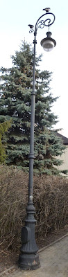 street lamp commonly called pastoral because of resemblance to bishop's staff 