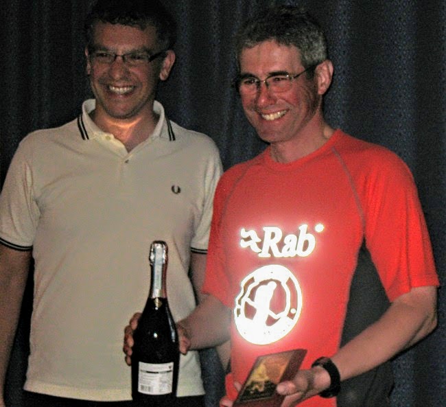 PHIL RECEIVES HIS TEN TIMER'S PLAQUE FROM DANIEL
