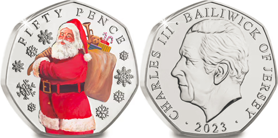 Jersey 50 pence 2023 - Father Christmas