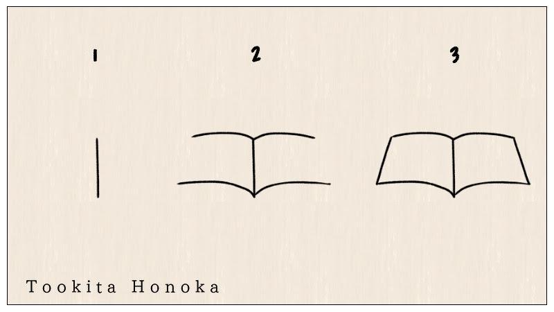 簡単かわいい 開いた本のイラストの描き方 手書き ボールペン 手帳用 遠北ほのかのイラストサイト 簡単かわいい 開いた本のイラストの描き方 手書き ボールペン 手帳用 遠北ほのかのイラストサイト