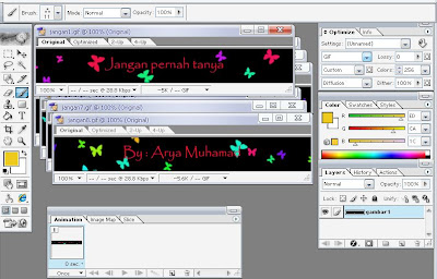 langkah1 Membuat Animasi Dengan Image Ready