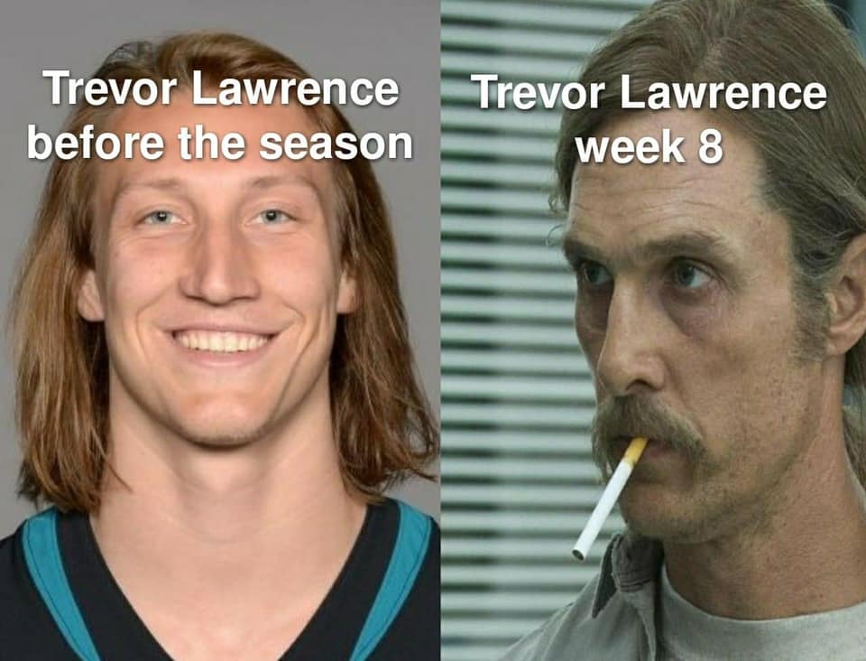 trevor Lawrence before the season. Trevor Laurence week 8