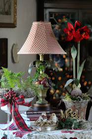 Christmas vignette in the great room.