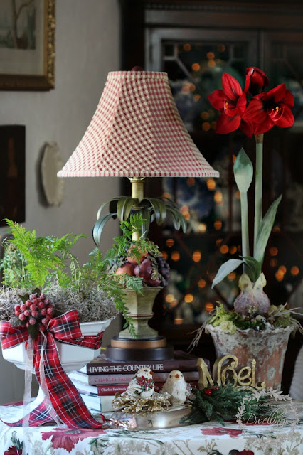 Christmas vignette in the great room.