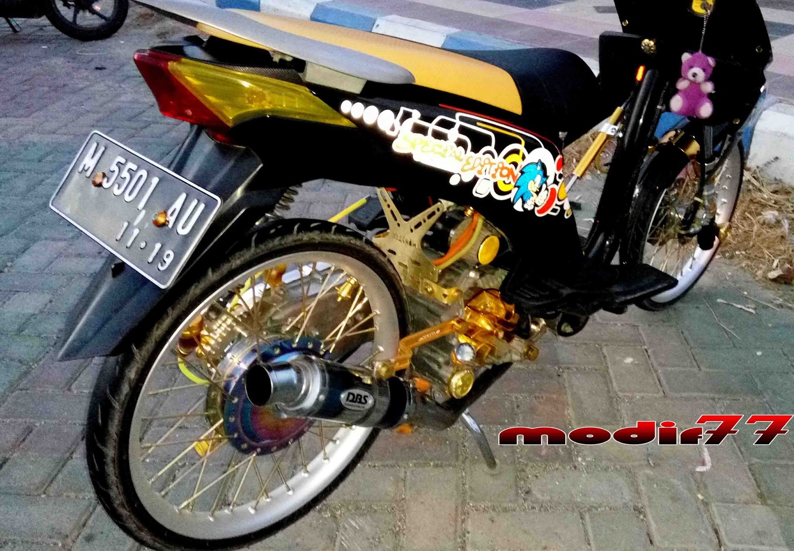 Modifikasi Beat Black Jack Army MODIF 77