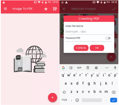 التطبيق لتحويل الصور إلى PDF على Android