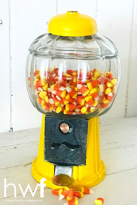 fall,pumpkins,home decor,diy decorating,DIY,colorful home,entertaining,seasonal,tutorial,glass pumpkin gumball machine, glass pumpkin decor,pumpkin decor,