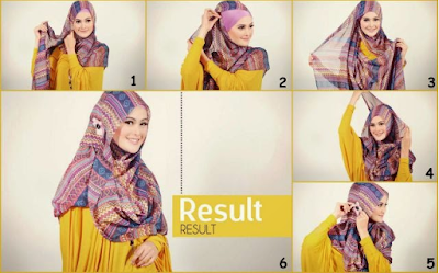 Cara Memakai Hijab Segi Empat Modern