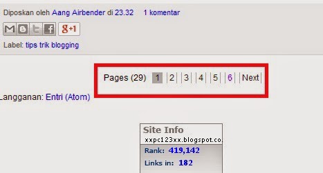 perivew widget angka - angka yang digunakan untuk mengganti tulisan older / newer post (Posting lama / Posting baru) (Gambar tidak terlihat? Klik kanan pada tulisan ini, lalu klik 'Reload Image'