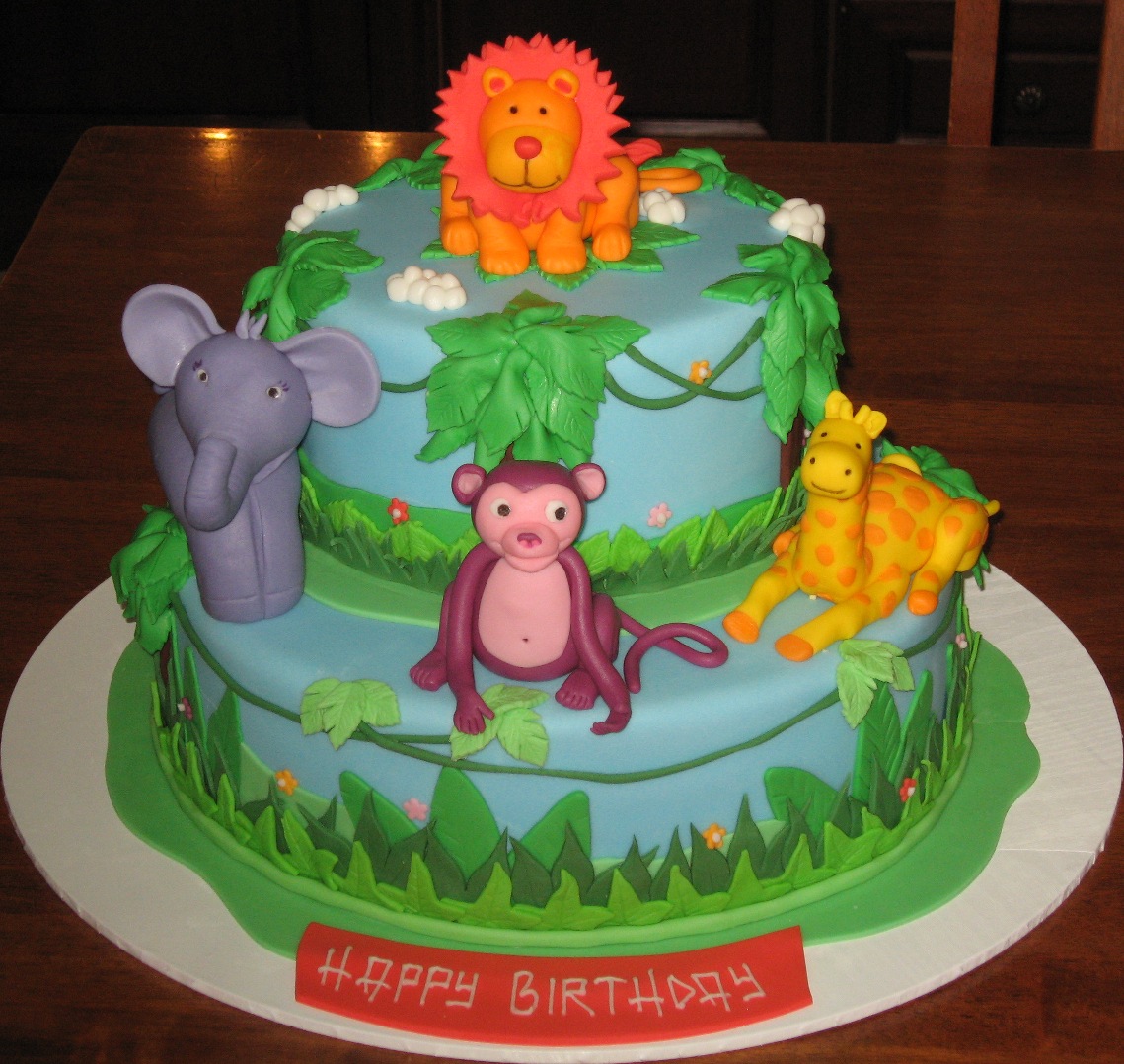cool cake ideas for teenage girls Jungle Animal themed cake