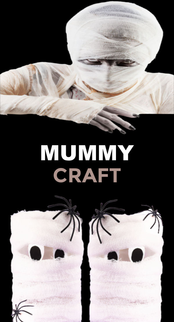 Halloween mummies craft for kids made from cardboard tubes #halloween #cardboardtubecrafts #halloweenmummycraft #growingajeweledrose #activitiesforkids