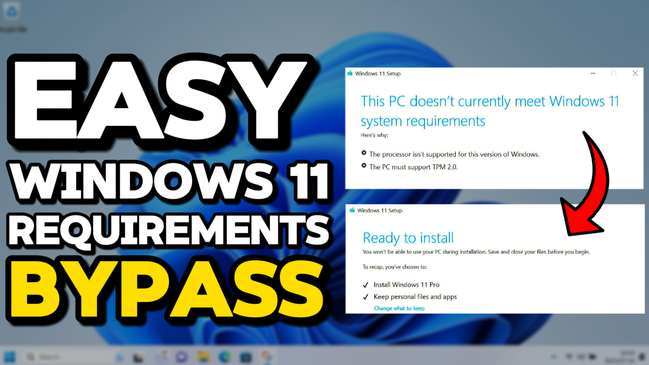 Another Method to Bypass Windows 11 System Requirements!
