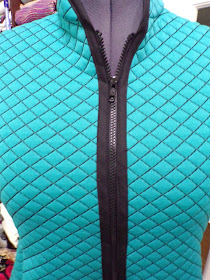 Simplicity 1499 Teal Double Knit Quilted Vest www.sewplus.blogspot.com