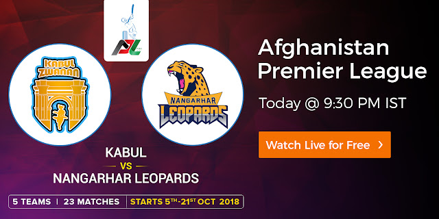  Kabul vs Nangarhar Leopards - APL 2018