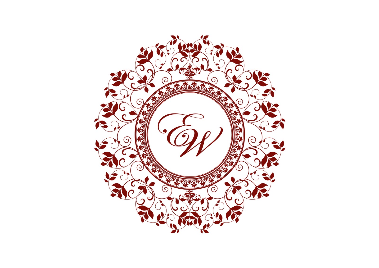 wedding logo blank template