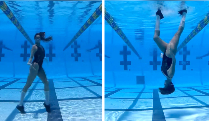 Nadadora profesional hace el 'moonwalk' de Michael Jackson bajo el agua | VIDEO