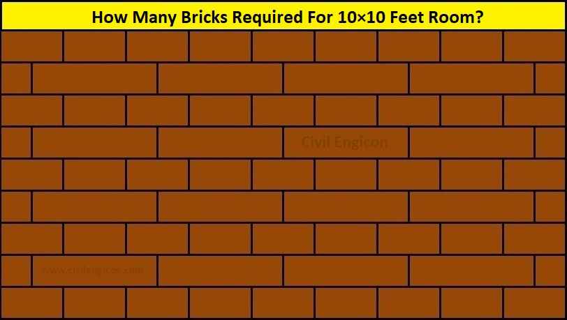 How Many Bricks Required For 10×10 Feet Room?