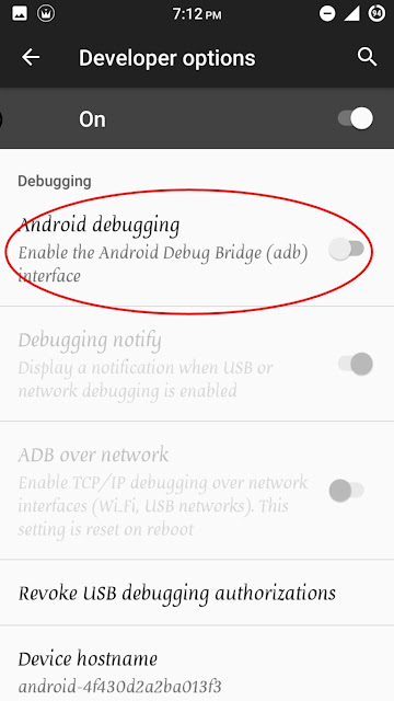 Enable Android Debugging