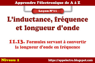 Formules servant à convertir la longueur d'onde en fréquence