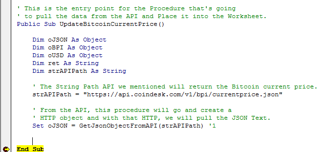 Get bitcoin price json
