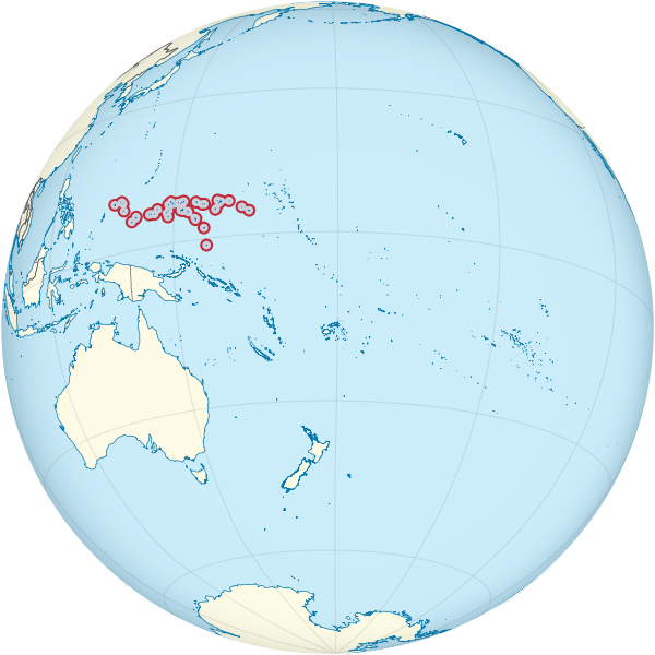 Letak negara Mikronesia