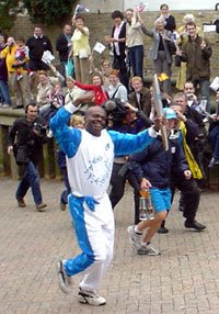 Kriss Akabusi lands at Island Gardens