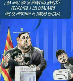 Junqueras, da igual que se vayan los bancos, pediremos a los catalanes que se impriman el dinero en casa