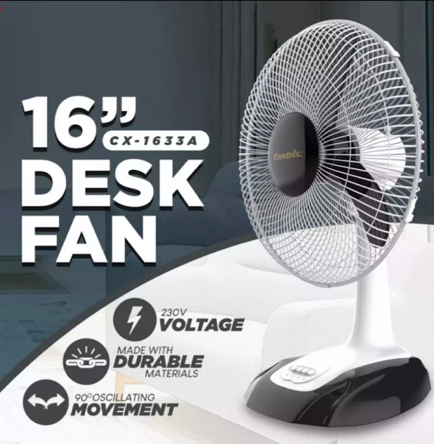 DESK FAN 16" CENTRIX