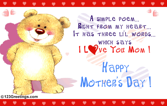Printable mothers day greeting card