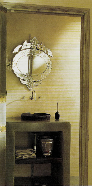 Contemporary/exotic vanity, image via Côté Sud Dec05-Jan06, edited by lb for linenandlavender.net