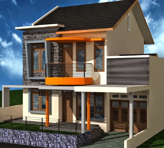 Desain Rumah Minimalis  2 Lantai Sederhana Gambar  Foto Desain Rumah