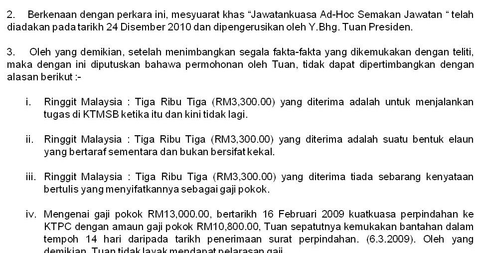 Surat Rasmi Naik Gaji - Resepi Book e