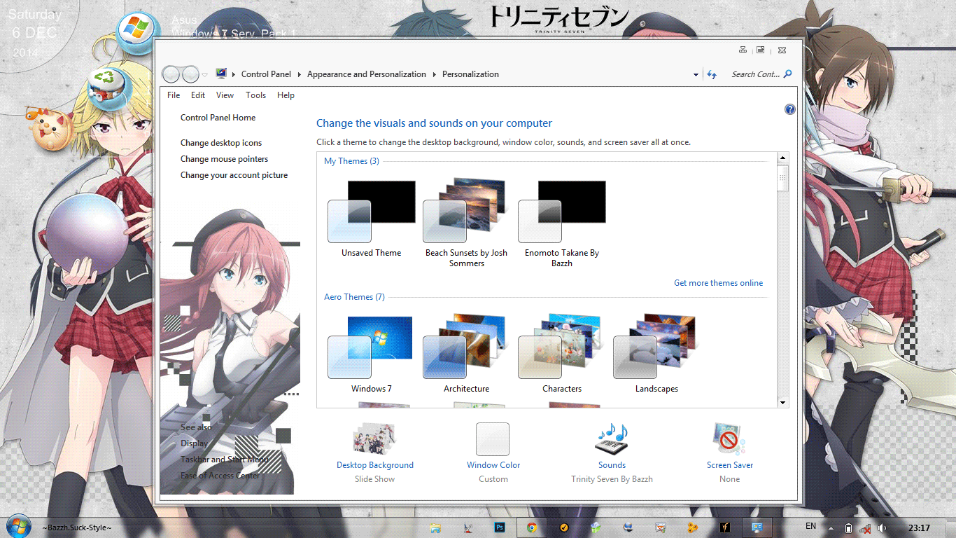 [Theme Win 7] Trinity Seven By Bashkara