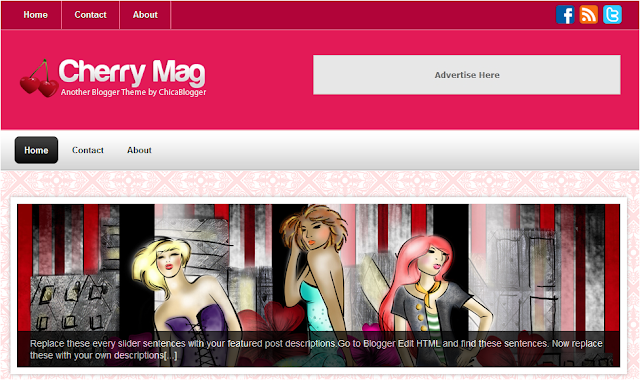 Girly Magazine Blogger Template