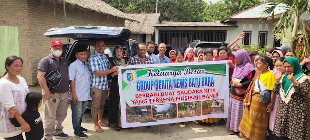 PJS dan Ferarri Batu Bara Berikan Bantuan Sosial Kepada Korban Banjir di Simpang Gambus