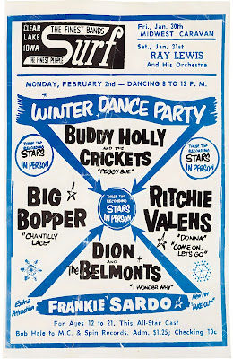 February 2 1959 Surf Ballroom Clear Lake Iowa Winter Dance Party poster