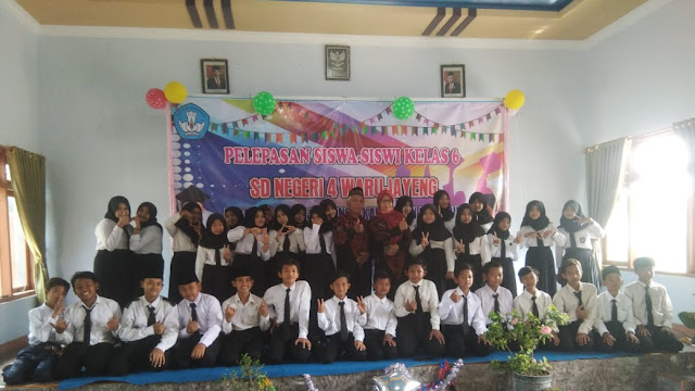 Pelepasan Siswa Siswi Kelas 6 SDN 4 Warujayeng Kecamatan Tanjunganom Nganjuk Sangat Meriah