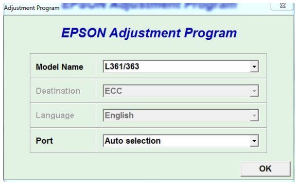 Resetter Epson L361 L363 Adjustment Program