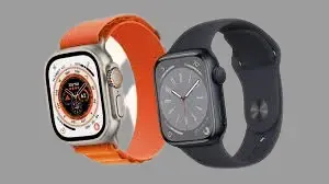 Photo of two versions of Apple Watch Series 5, Series 7