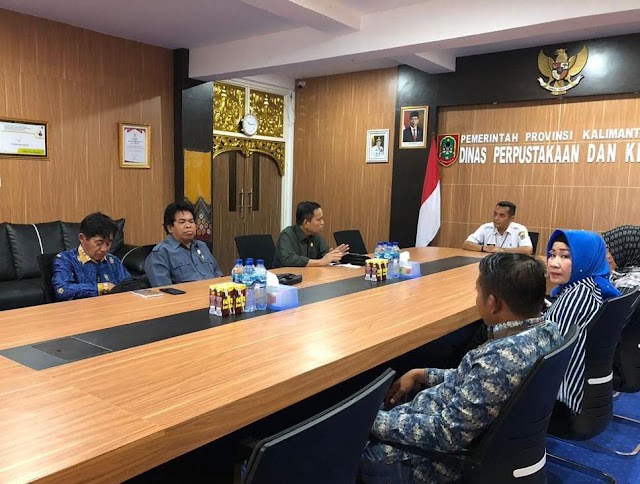 Kunjungi Dispersip Kalsel, DPRD Kab. Barut Sharing Cara Pengembangan Minat Baca 